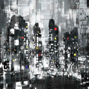Rainy City Lights by Norm Stelfox | Liquid Acrylic Art