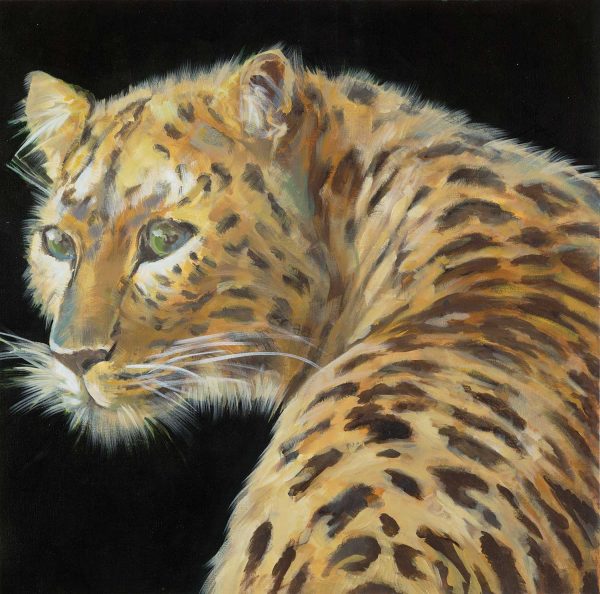 Green-Eyed Leopard by Liz Jardine | Liquid Acrylic Art