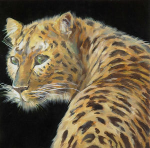 Green-Eyed Leopard by Liz Jardine | Liquid Acrylic Art