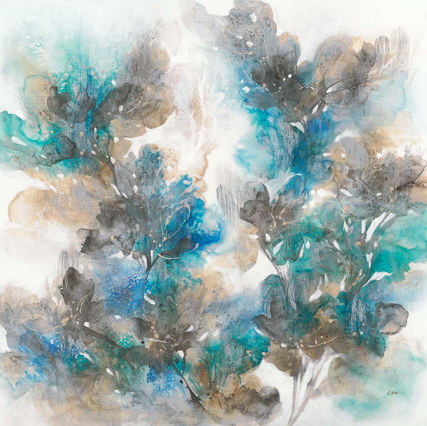 Blue Mist by K. Nari | Liquid Acrylic Art
