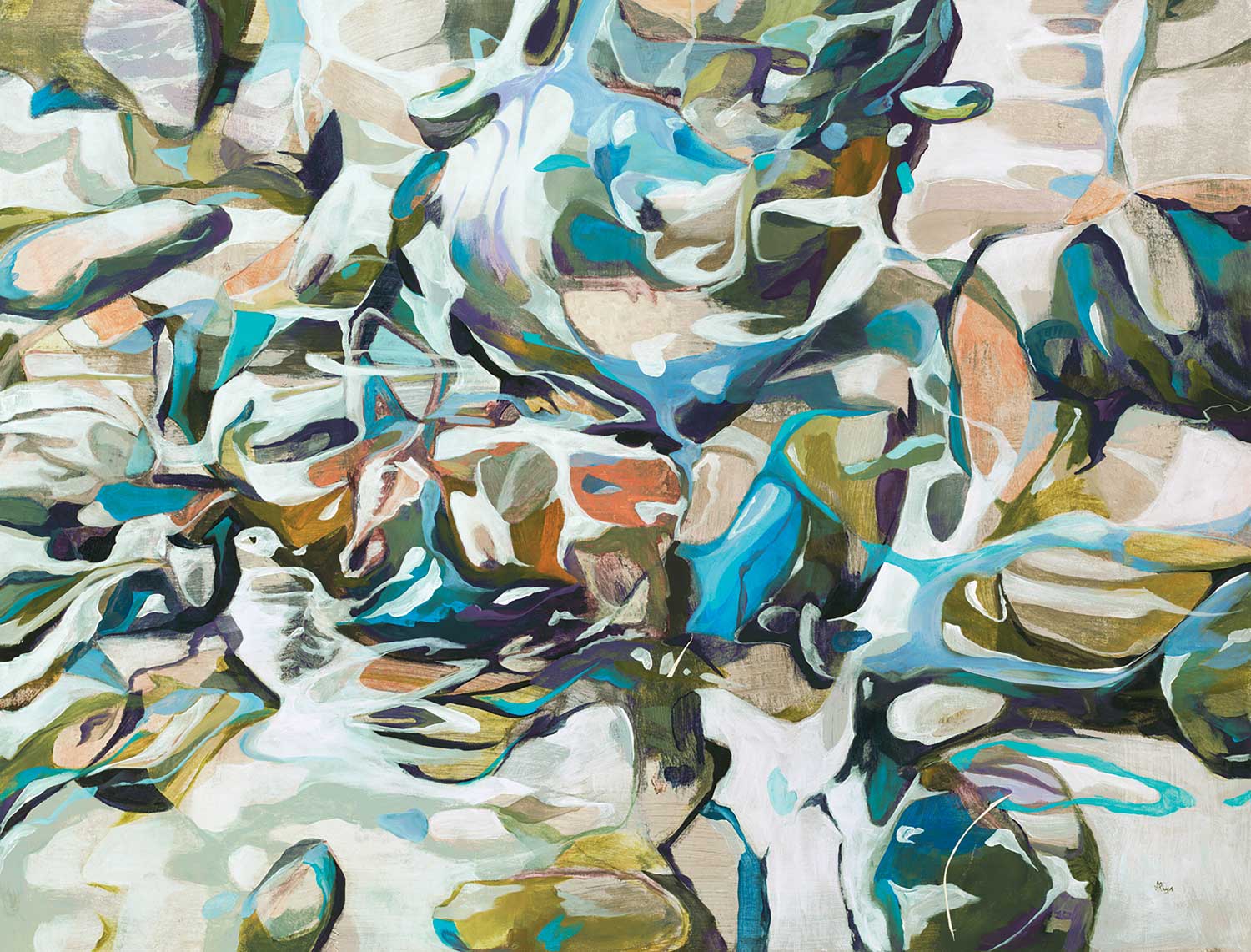 In The Flow by Ridgers Lisa | Liquid Acrylic Art