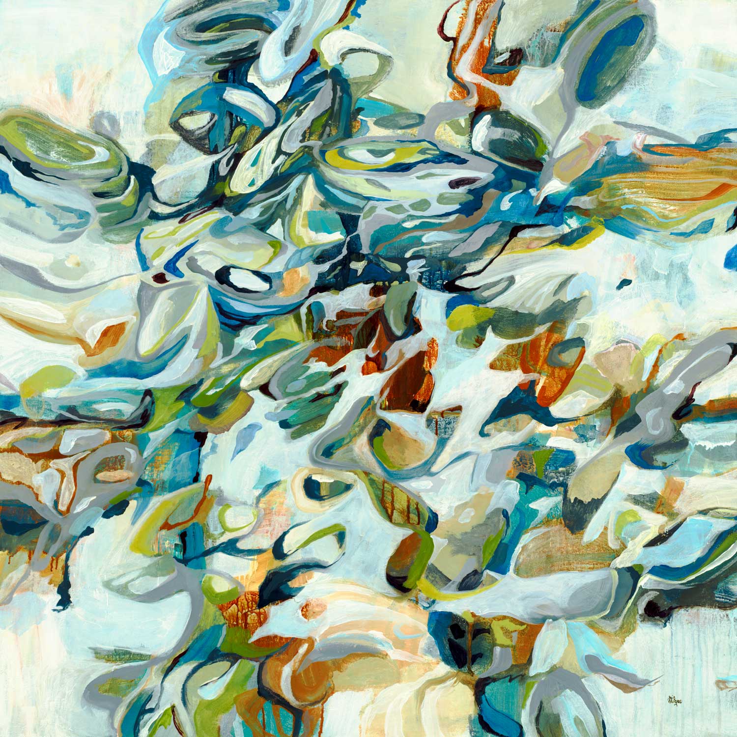 In The Flow III by Lisa Ridgers | Liquid Acrylic Art
