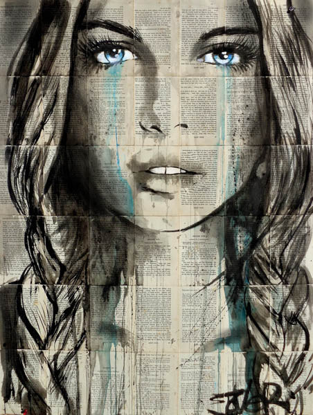 Blue Shore by Loui Jover| Liquid Acrylic Art