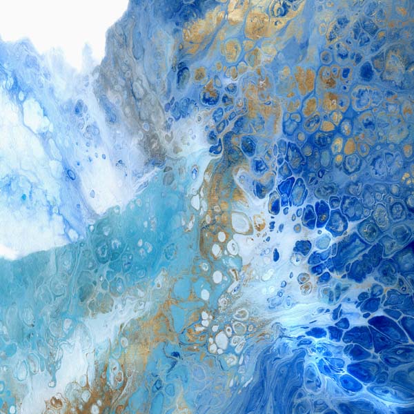 Blue Surf by Wendy Kroeker | Liquid Acrylic Art