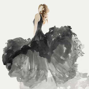 Woman in Black Dress by Aimee Wilson | Liquid Acrylic Art