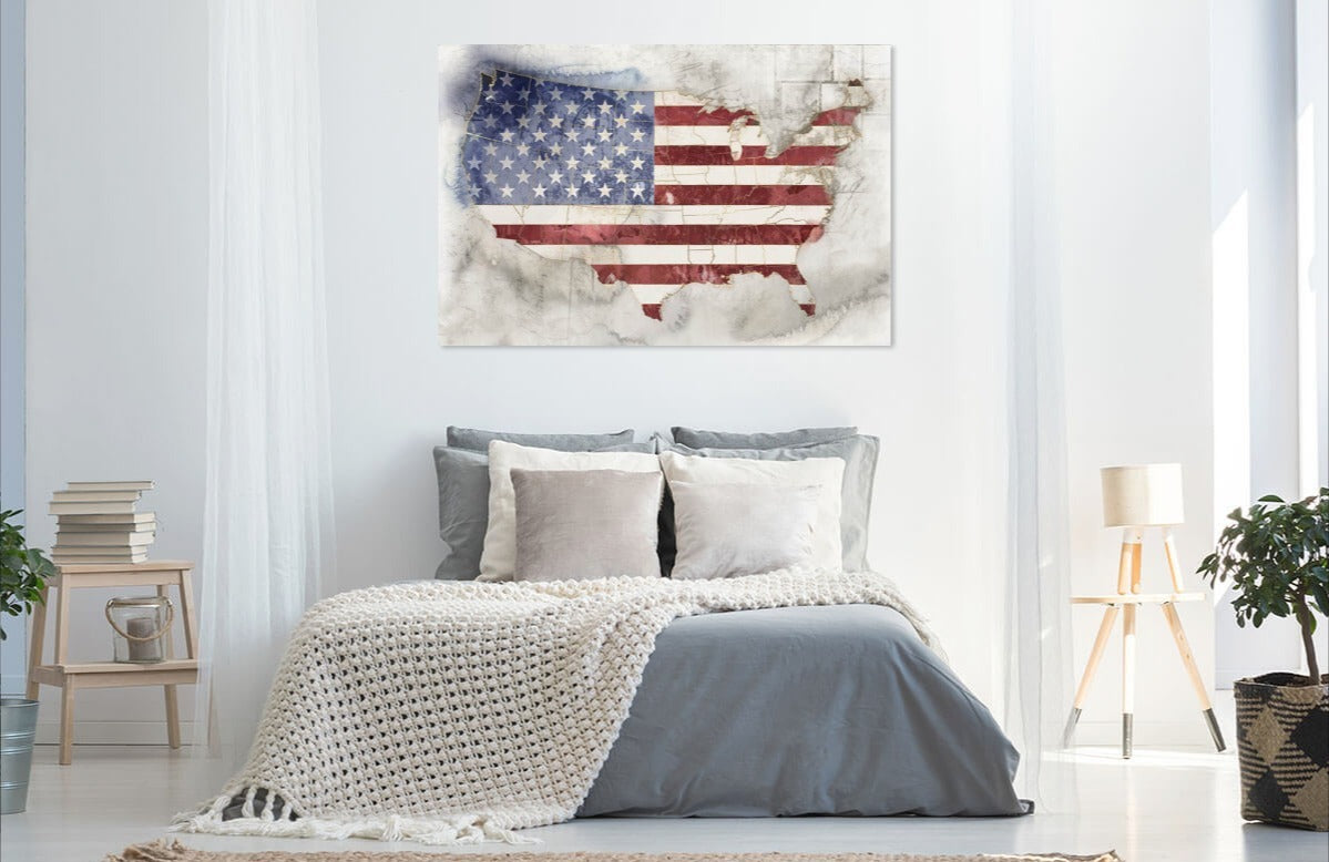 Map of USA by Roozbeh | Liquid Acrylic Art