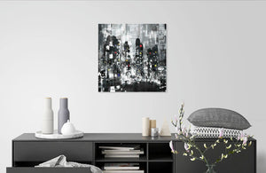 Rainy City Lights by Norm Stelfox | Liquid Acrylic Art